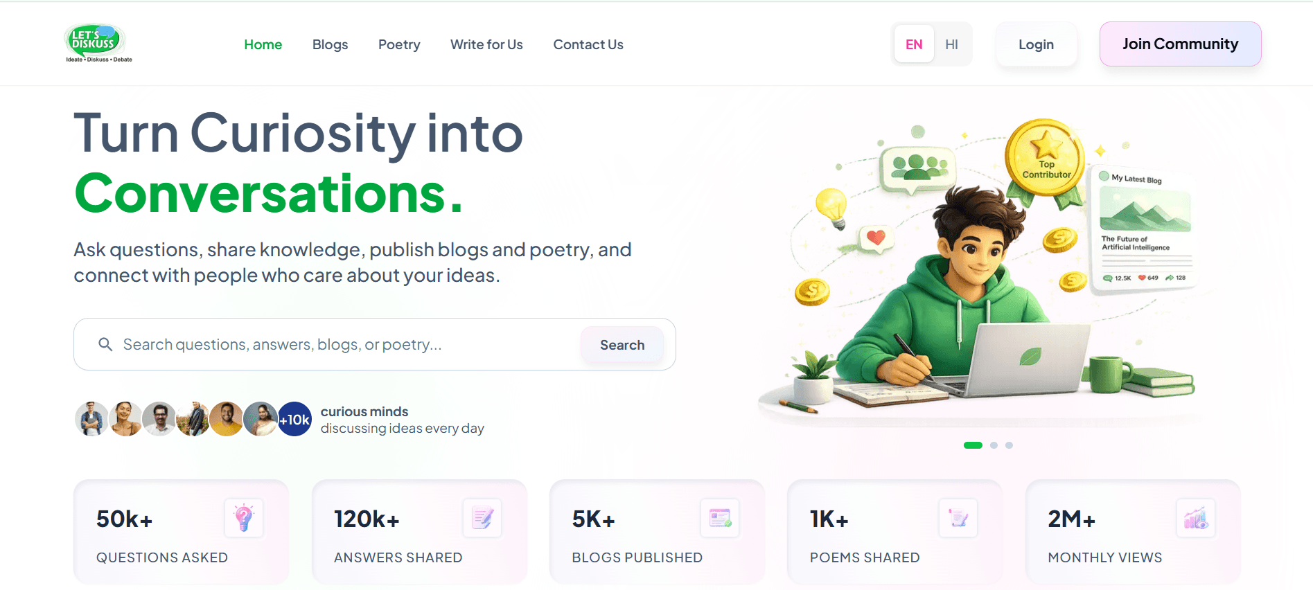 Letsdiskuss Q/A Platform